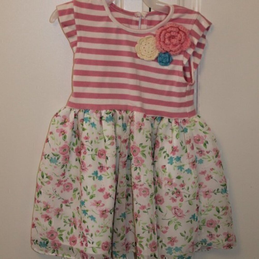 Marmellata 18 month dress floral / stripes